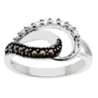 Sparkle Allure Womens Marcasite Cocktail Ring