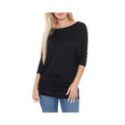 White Mark Banded Dolman T-shirt-womens
