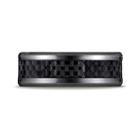 Mens Black Titanium Carbon Fiber Inlay 8mm Wedding Band