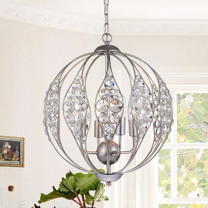 Comelia Antique Silver 13-inch 3-light Leaf Pendant