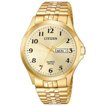 Citizen Quartz Mens Gold Tone Expansion Watch-bf5002-99p