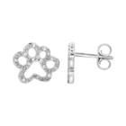 Aspca Tender Voices 1/10 Ct. T.w. Diamond Paw Print Earrings