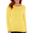 Liz Claiborne Long-sleeve Pointelle Sweater