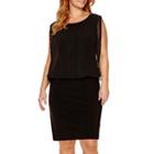 Scarlett Sleeveless Embellished Blouson Dress - Plus