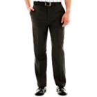 Claiborne Gray Twill Flat Front Pant