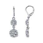 1928 Jewelry Crystal Fireball Double-drop Earrings