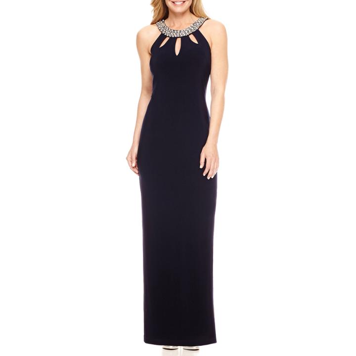 Scarlett Sleeveless Embellished Evening Gown