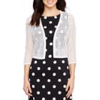 Be By Chetta B 3/4 Sleeve V Neck Shrug