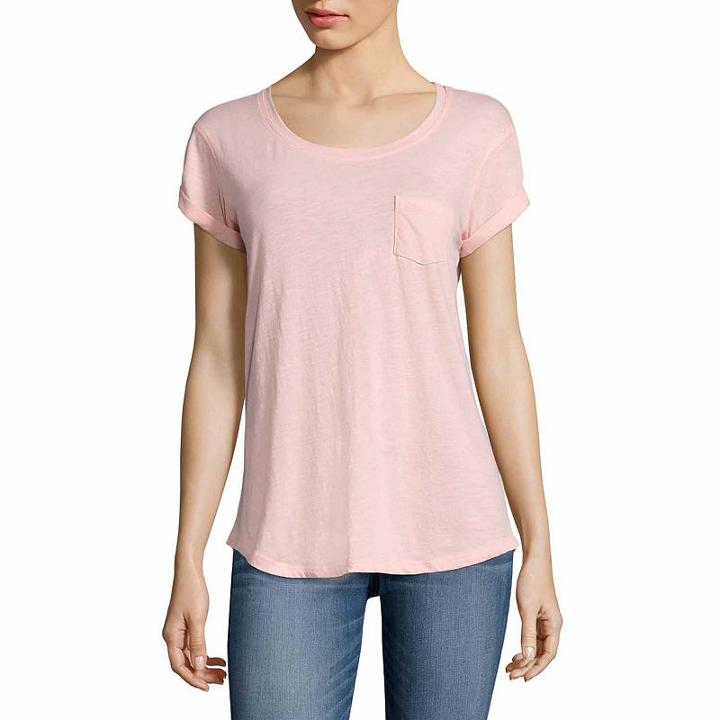 A.n.a Short Sleeve Scoop Neck T-shirt - Tall