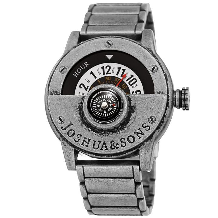 Joshua & Sons Mens Silver Tone Strap Watch-j-139ss
