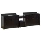 116.45-in. W Floor Mount Distressed Antique Walnutvanity Set For 3h4-in. Drilling Black Galaxy Topwhite Um Sink