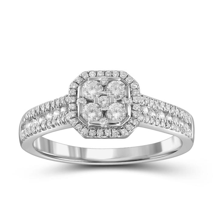Diamond 10k White Gold Ring