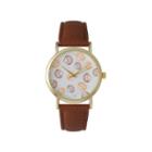 Olivia Pratt Womens Colored Shell Dial Brown Leather Watch 14841brown