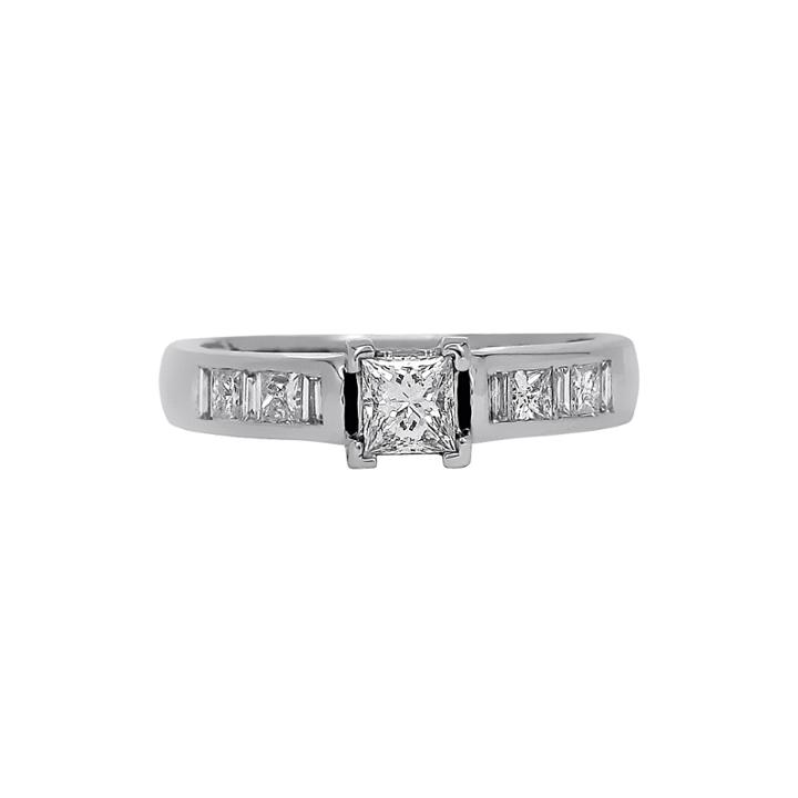 3/4 Ct. T.w. Diamond 14k White Gold Engagement Ring