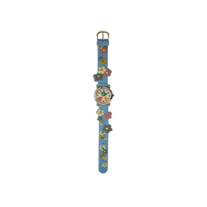 Olivia Pratt Flowers Unisex Blue Strap Watch-17813