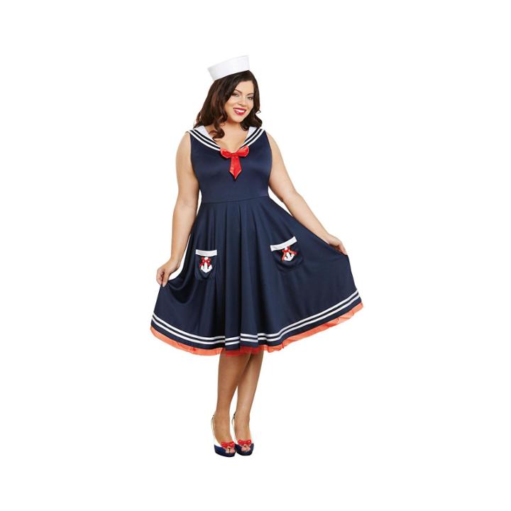 All Aboard Sailor Dress And Hat Adult Costume