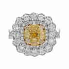 Limited Quantities! Womens 3 Ct. T.w. Round Yellow Diamond 18k Gold Engagement Ring