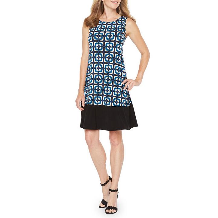 Ronni Nicole Sleeveless Geometric Shift Dress