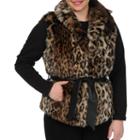 Excelled Faux-fur Belted Vest