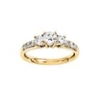 1/3 Ct. T.w. Diamond 14k Yellow Gold 3-stone Ring