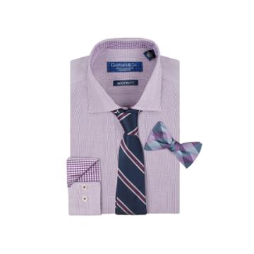Graham & Co. Long-sleeve Dress Shirt, Tie And Pre-tied Bow Tie