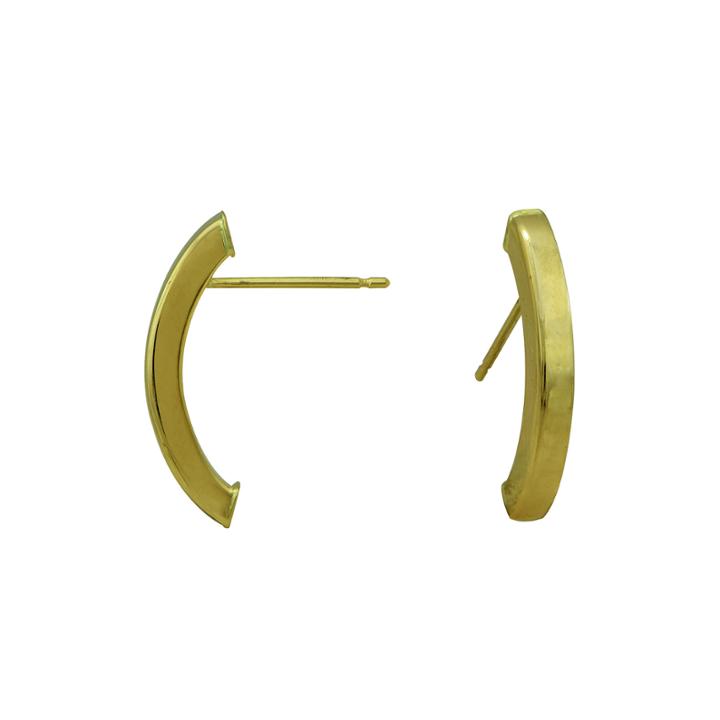 14k Yellow Gold Polished 19mm Half Hoop Earrings