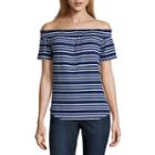 Liz Claiborne Short Sleeve T-shirt-womens