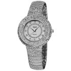 Burgi Womens Silver Tone Strap Watch-b-048ss