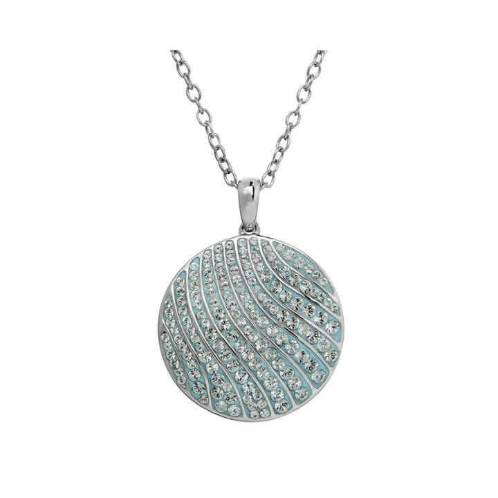 Animal Planet&trade; Crystal Sterling Silver Endangered Blue Whale Pendant Necklace