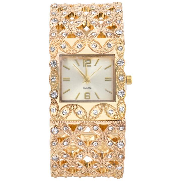 Mixit Womens Gold Tone Bangle Watch-wac4442jc