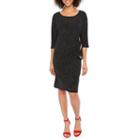 Robbie Bee 3/4 Sleeve Polka Dot Sheath Dress