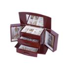 Mele & Co. Dark Burlwood Walnut-finish Jewelry Box