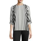 Worthington 3/4 Sleeve Round Neck Woven Top