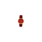 Olivia Pratt Velvet Womens Red Strap Watch-17459red