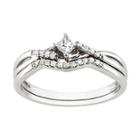 1/5 Ct. T.w. Diamond Bridal Ring Set Sterling Silver