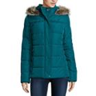 St. Johns Bay Faux-fur Trim Puffer Coat