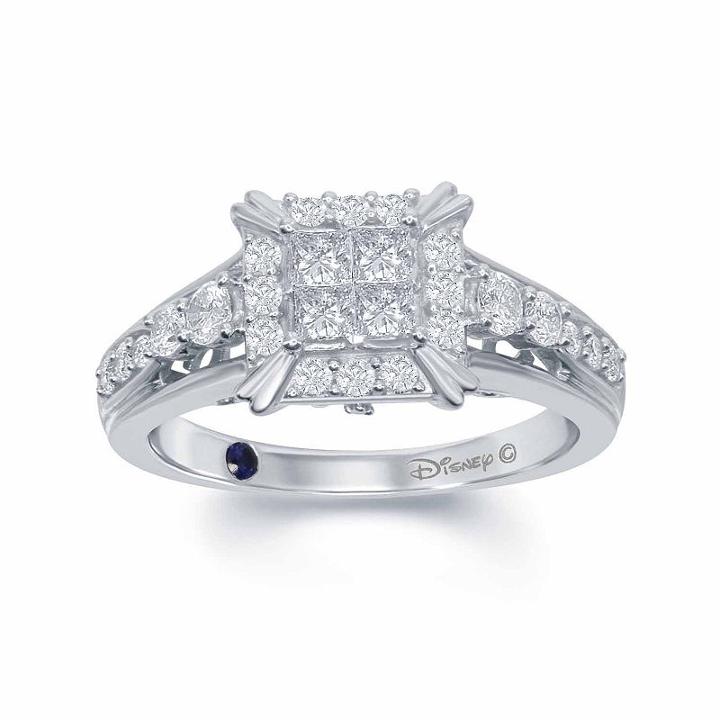 Enchanted Disney Fine Jewelry 3/4 C.t.t.w. Diamond 14k White Gold Cinderella Carriage Ring