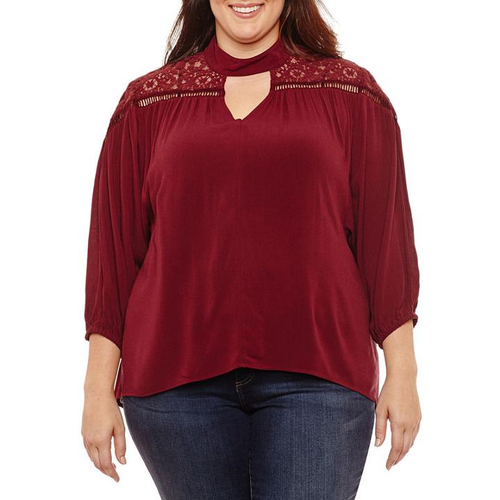 A.n.a 3/4 Sleeve Blouse - Plus
