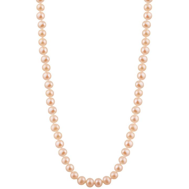 Splendid Pearls Womens 7mm Pink Cultured Freshwater Pearls Strand Necklace