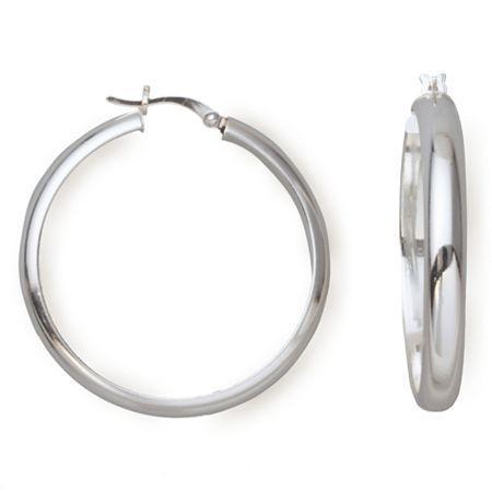 Sterling Silver 44.5mm Hoop Earrings