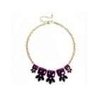 Mixit&trade; Purple And Black Stone Statement Necklace