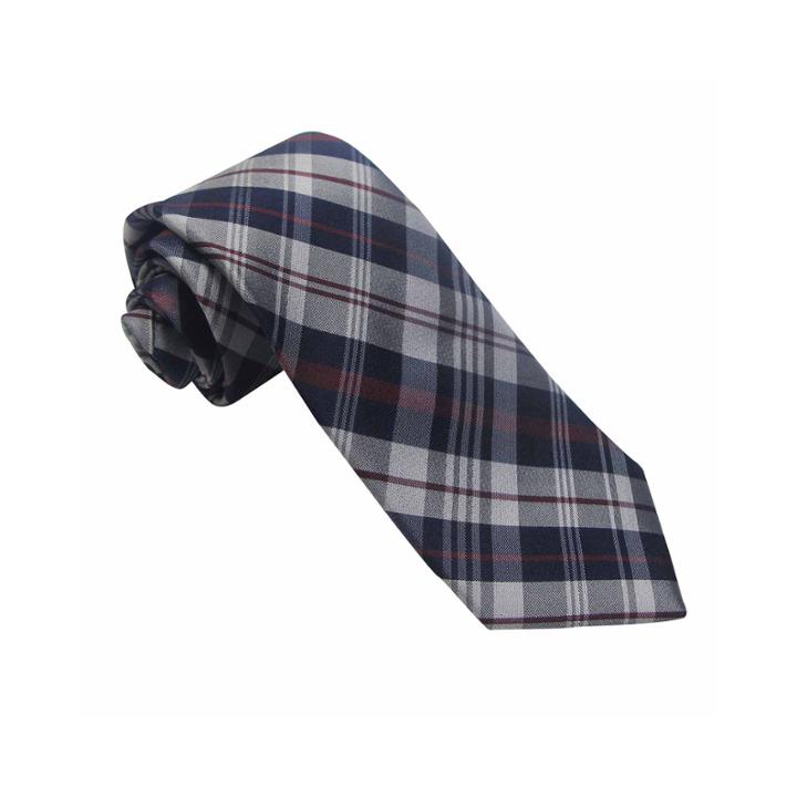 Stafford Ecru Plaid Silk Tie