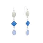Liz Claiborne Blue Acrylic Linear Earrings