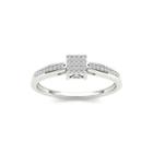 1/10 Ct T.w. Diamond 10k White Gold Engagement Ring