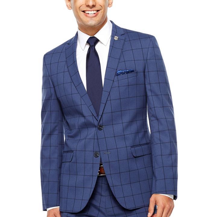Nick Graham Blue Black Suit Set-slim