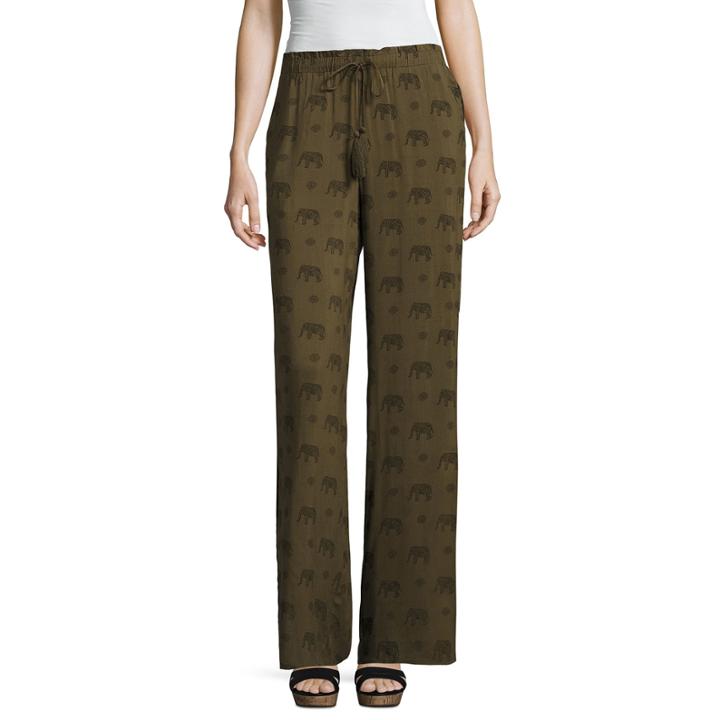 I Jeans By Buffalo Elephant Print Palazzo Pants