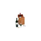 Royce Leather Double With Stainless Steel Corkscrew 2-pc. Wine Tote