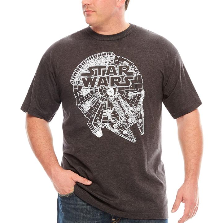 Starwars Tilted Falcon Short Sleeve Graphic T-shirt-big And Tall