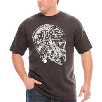 Starwars Tilted Falcon Short Sleeve Graphic T-shirt-big And Tall