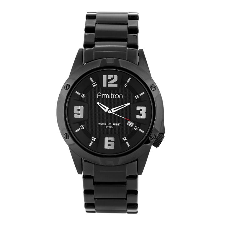 Armitron All Sport Mens Black Stainless Steel Bracelet Watch